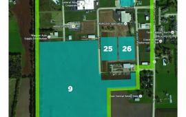 Waupun Arial view of industrial park