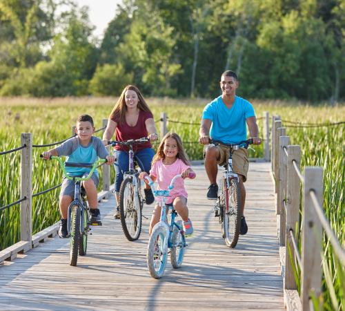 Family on Boardwalk