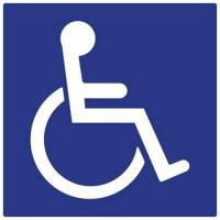 Wheelchair sign blue