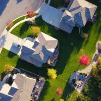Aerial photograph of suburbs