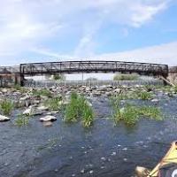 Dam and Bridge on Rock River in Waupun
