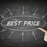 pricing options written on chalkboard