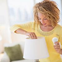 replacing lightbulb