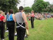 Band playing music outside