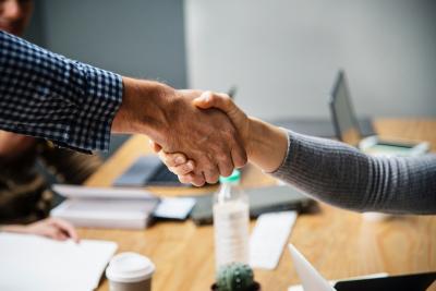 Shaking Hands at Meeting