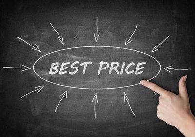 pricing options written on chalkboard
