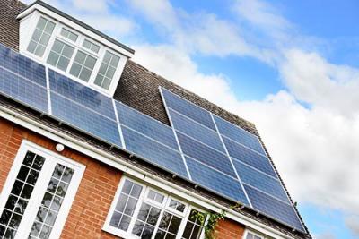 house with solar panels